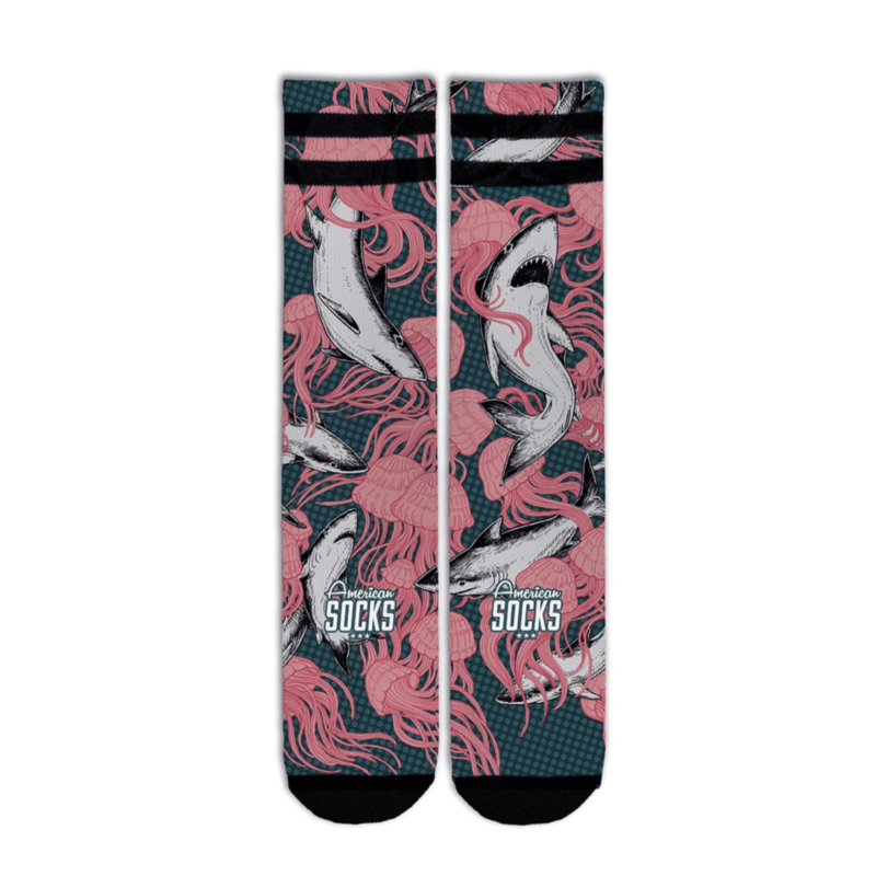 American Socks-Shark Attack - Mid High-AS076-1