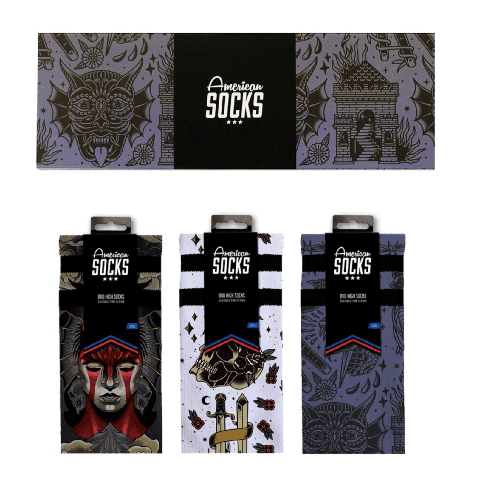 American Socks-Tattoo Collection - Gift Box-ASB004-1 American Socks-Tattoo Collection - Gift Box-ASB004-1
