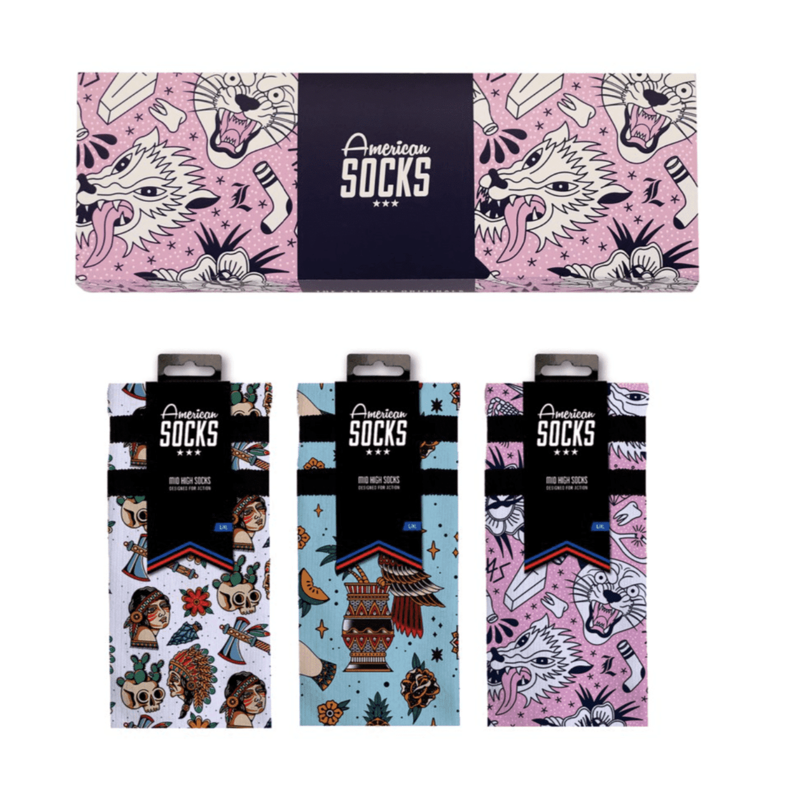 American Socks-Troublemaker - Gift Box-ASB010 American Socks-Troublemaker - Gift Box-ASB010