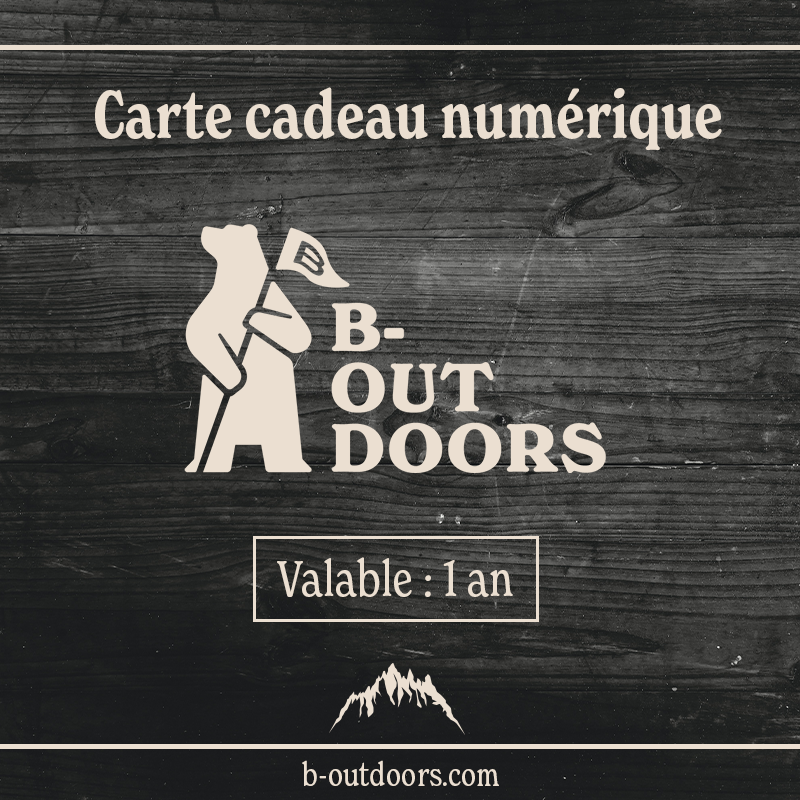 Carte cadeau numérique B-Outdoors valable 1 an